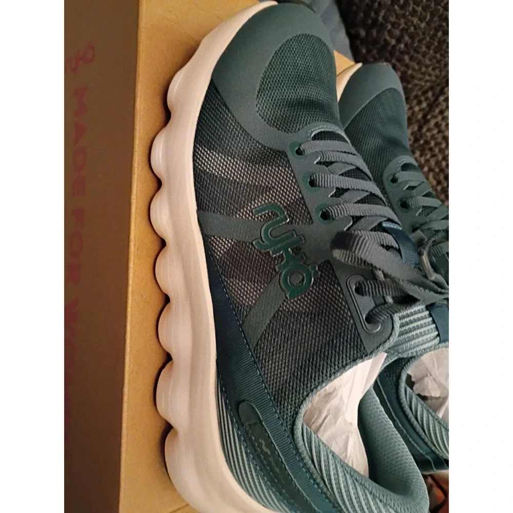 Ryka Podflow Deep Sea Green  Mesh Women's Walking Sneakers Lace Up Eco-Conscious